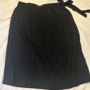 A New Day Linen Blend Wrap Front Midi Skirt / XXL